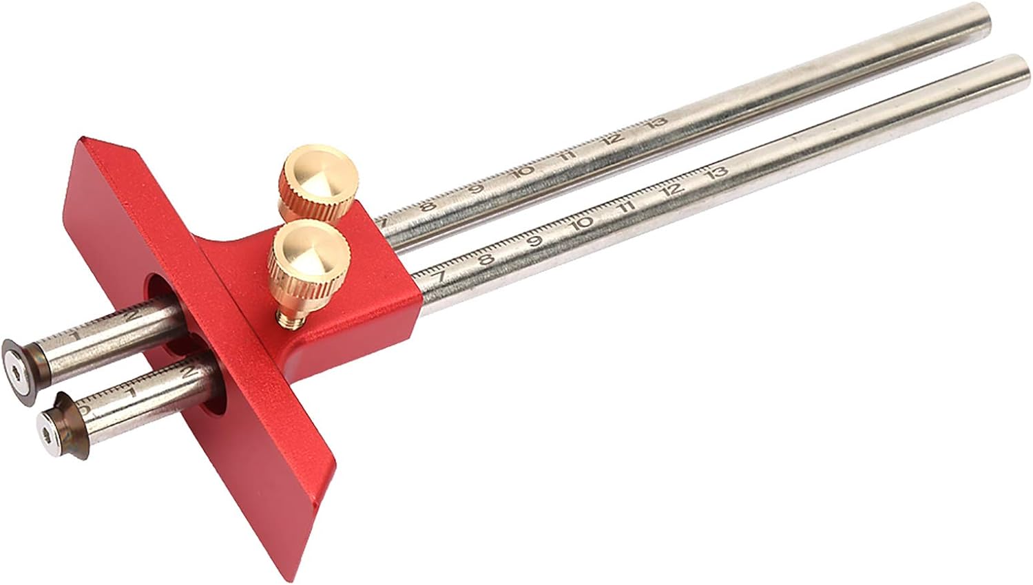 Jauge De Marquage Du Bois En Acier Inoxydable, Trusquin À Mortaise À Double, Gage À Tracers Pour Bois, Outil De Jauge À Mortaise, Pour Des Mesures Précises, La Planification D'Agencements