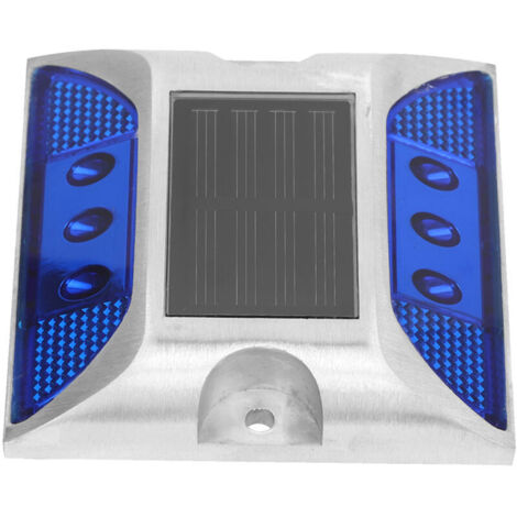 Riuuility Solarbetriebene Led-bodenleuchten, Wasserdicht, Für Außeneinfahrten, Straßen, Autobahnen, Erdspießleuchten Für Hof, Garten, Einfahrt (blau)
