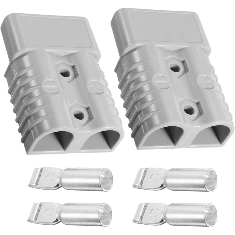 2 Pièces 120a Rapide Connecteur Batterie, Courant Élevé Conector 120a 600v, Prise De Connecteur, Pour Camping-car, Voiture, Caravane Und Grandes Machines Électriques (gris)