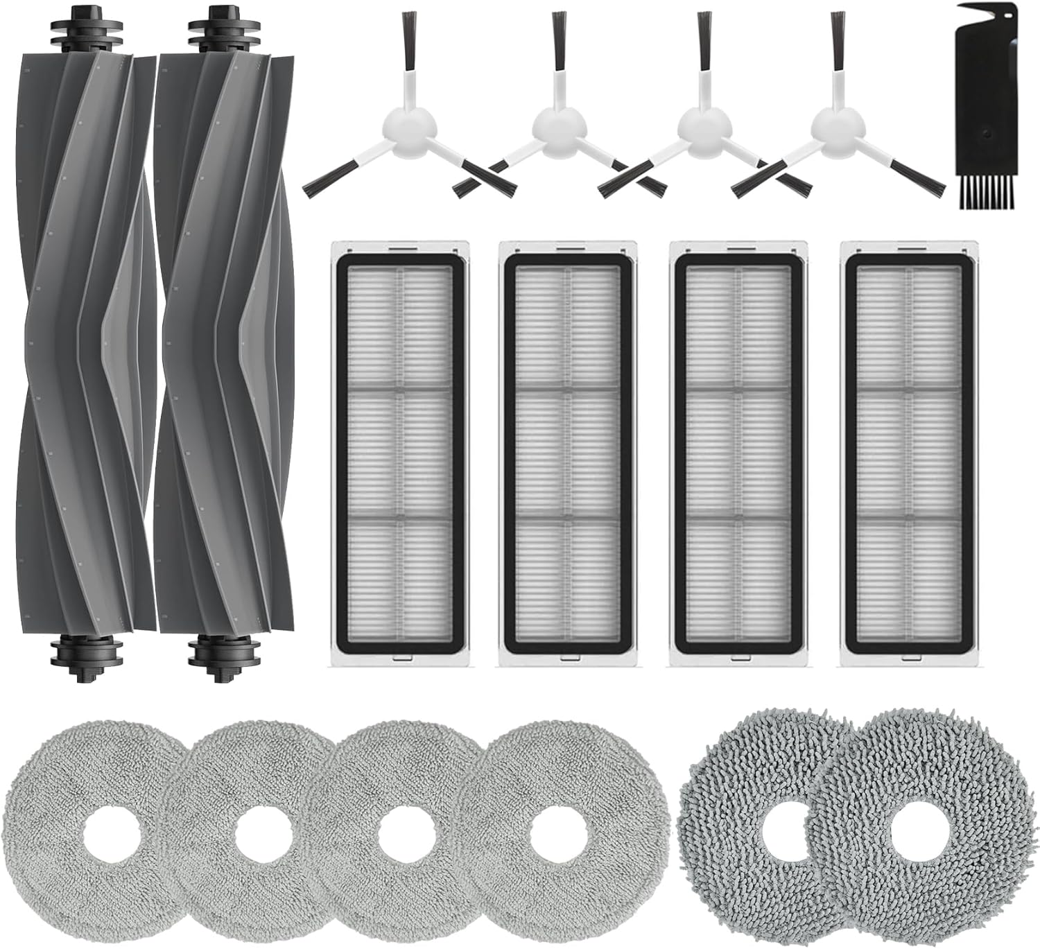Accessoires Pour Dreame L10s Ultra, L10s Pro Gen 2/3, L10 Prime, L10s Plus, L10s Pro, 2x Brosses Principales 6x Serpillières 4x Filtres 4x Brosses Latérales