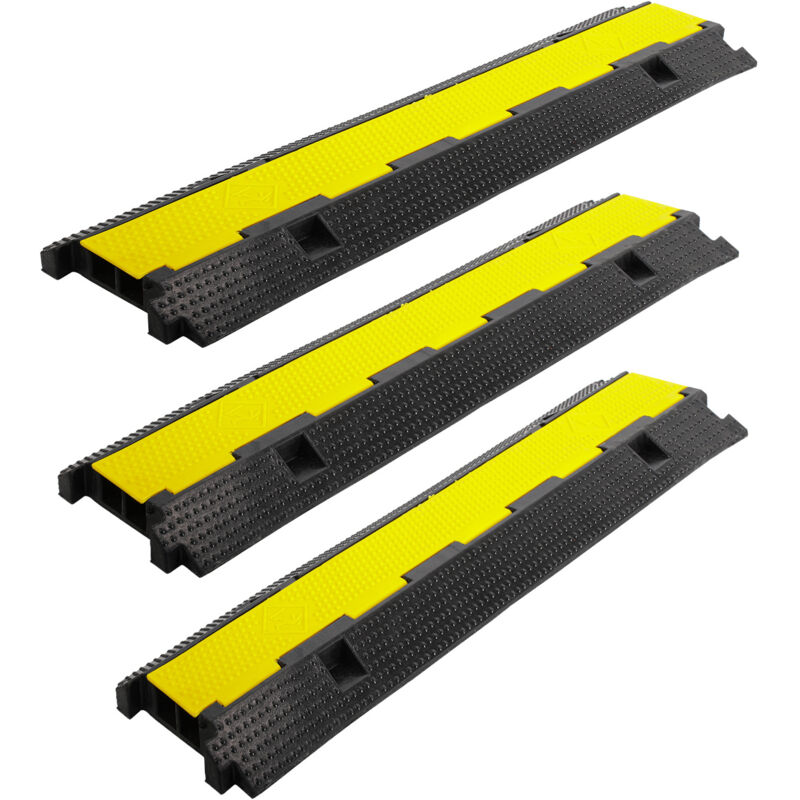 Swanew – Rampe De Protection Câble 3 Pièces – Caoutchouc Vulcanisé 100cm – Capacité De Charge 2000 Kg – Pour Véhicules Lourds