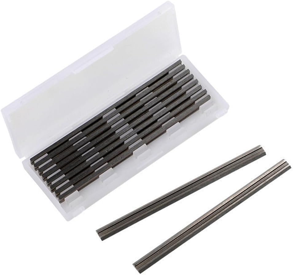 Lot De 10 Lames De Rabot Électriques Réversibles De Précision Hss Avec Deux Bords De Coupe Compatibles Avec Makita/black/decker - 82 Mm
