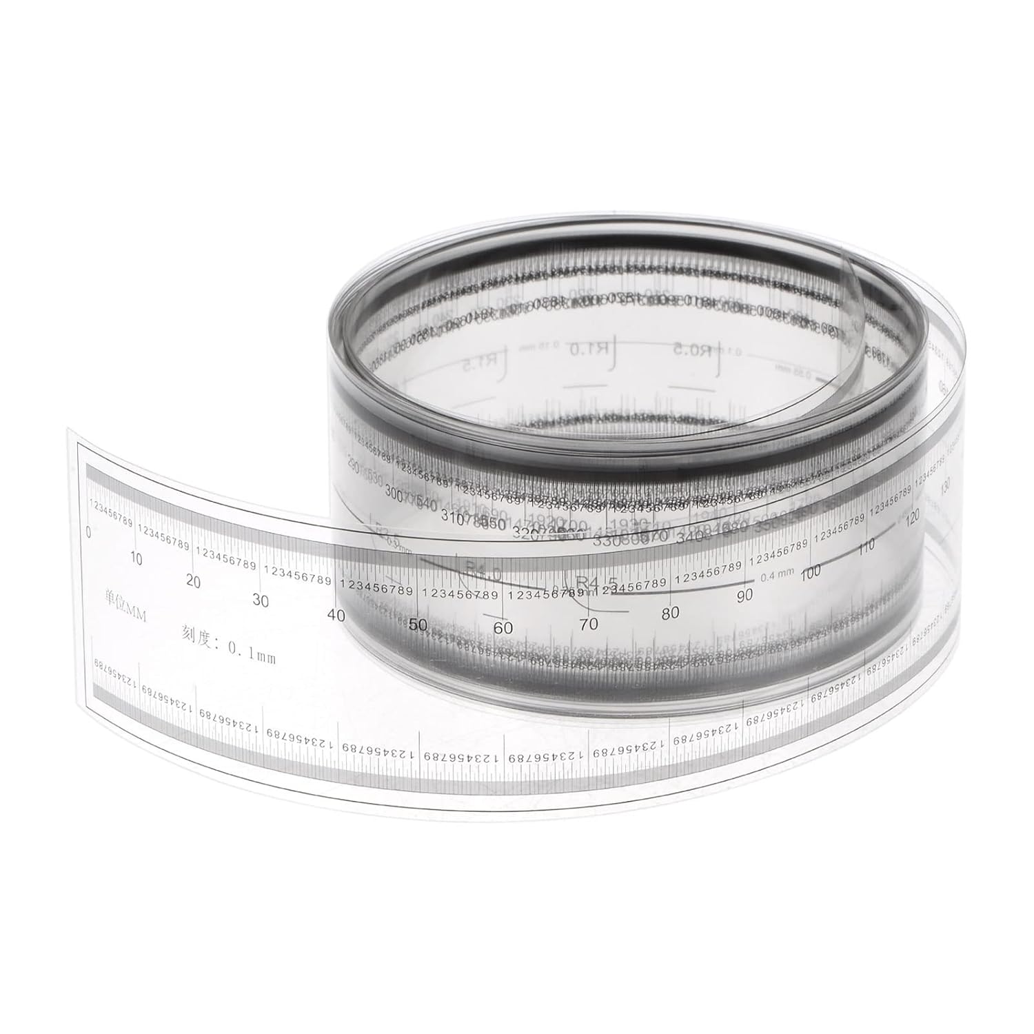 Film Flexible Règle 200cm 0.1mm Échelle Avec R Angle & Largeur Lignes Pet Plastique Pliable Droit Règle Calibration Doux Règle Mesurer Outil Pour Usine, Transparent