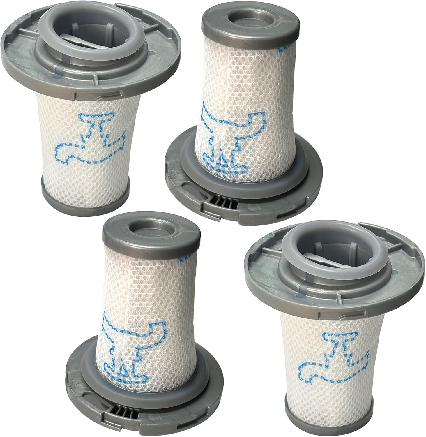 Lot De 4 Filtres Zr009006 Compatibles Avec Rowenta X-force Flex 8.60 Rh96 Serie Rh9611 Rh9637 Rh9638 Rh9639 Rh9677 Rh9678 & X-pert 6.60 Rh68