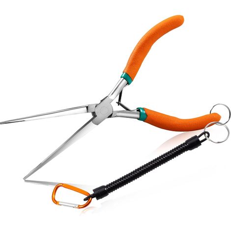 Pince À Bec Long De 17,8 Cm Avec Dents À Bec Extra Long - Pince À Boucler De Précision Pour Les Espaces Difficiles À Atteindre Et Étroits - Outils De Fabrication De Bijoux Avec Poignée
