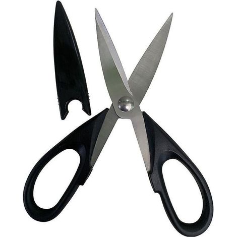 Kitchen Scissors, Professional Heavy Duty Stainless Steel Kitchen Scissors With Silicone Handle For Firm Cutting (black)