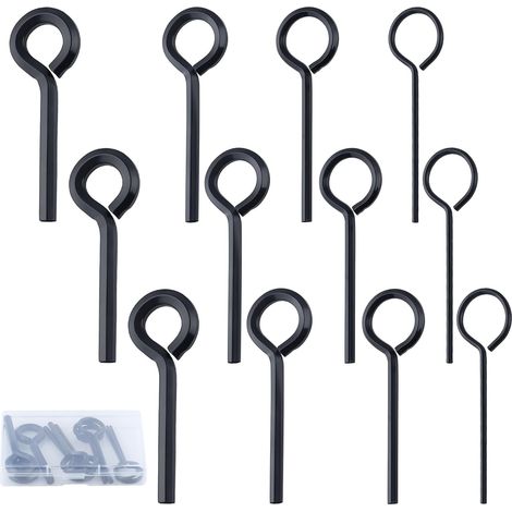 12pcs Standard Hex Dogging Key Clé Allen Clés Hexagonales Avec Boucle Complète 5/64 Pouces 1/8 Pouces 5/32 Pouces 7/32 Pouces Style Anneau Clé Set Pour Les Dispositifs De Sortie De Panique