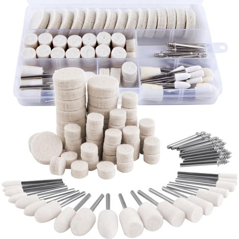 80pcs Kit De Polissage Dremel - Roues De Polissage En Laine De Haute Qualité Pour Outil Rotatif Dremel - Assortiment De Kit De Polissage De Laine