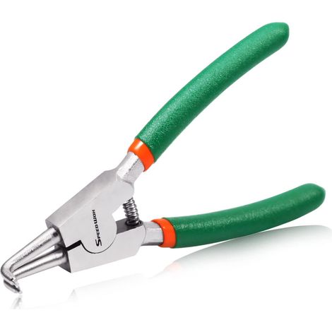 Pince À Anneau À Pression Externe De 12,7 Cm, Diamètre De La Pointe : 1,1 Cm, Circlip De Retenue De Précision Avec Mâchoires Incurvées Pour Enlever Les Anneaux