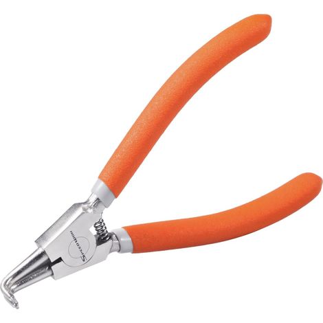 Pince À Circlips De 15,2 Cm, Diamètre De La Pointe : 1,25 Mm, Pince À Anneau Externe, Pince À Anneau De Retenue Robuste, Mâchoires Incurvées Pour Retirer Les Bagues