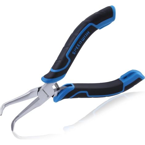 Pince À Bec Pointu Mâchoire Dentelée 45° Coudée Pour Bijoux, Entretien Informatique, Réparation Électronique, Pliage De Fil Idéal