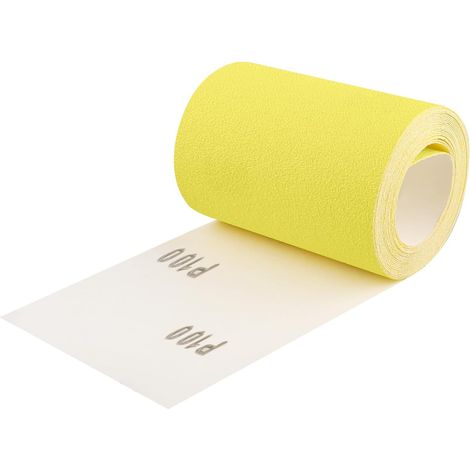 Rouleau De Papier Abrasif, 93 Mm X 5 Mètres Grain 100 Papier De Verre Quartz Pour Le Bois, Le Métal, La Peinture, Le Plâtre, Le Mastic, L'Automobile, Compatible Avec Les Ponceuses Manuelles