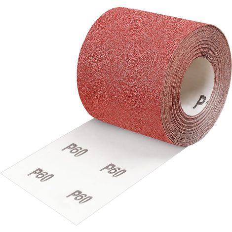Rouleau De Papier Abrasif Grain 60, 93 Mm X 10 M Encollage Résine Synthétique De Haute Qualité Et Support Papier Renforcé, Ponçage Rouleau Abrasif Pour Métal Bois, Pour Ponceuses Vibrantes