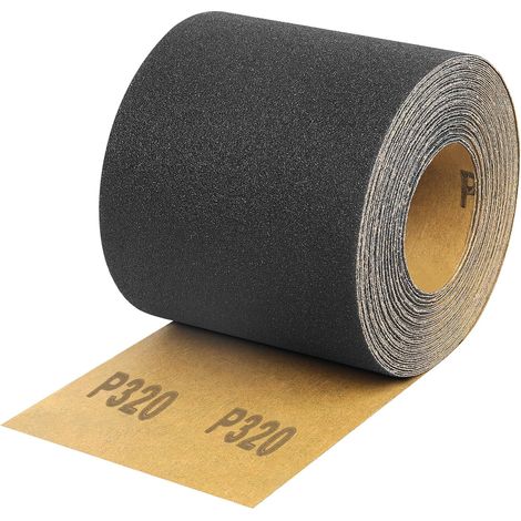Rouleau De Papier Abrasif Grain 320, 93 Mm X 10 M Papier De Verre Amélioré En Carbure De Silicium, Ponçage Humide Rouleau Abrasif Pour Métal Bois,pour Ponceuses Vibrantes Et Manuelles
