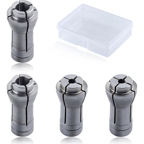 4pcs Adaptateur De Pince Et Serrage Pour Meuleuse À Colonne Petit Jeu De Pinces De Serrage 1/4 À 1/8