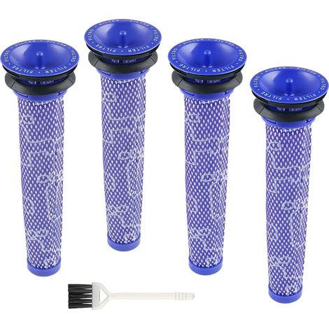Filtres De Rechange Pour Aspirateurs Sans Fil Dyson V6, V7, V8, Dc58 Et Dc59 Animal Absolute : 4 Préfiltres Lavables, Compatibles Avec La Référence 965661-01.