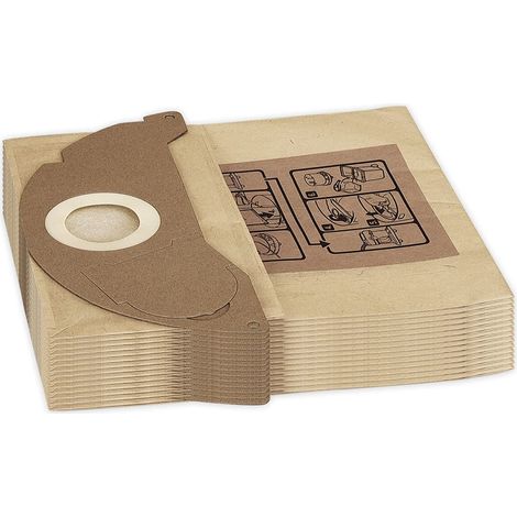 Lot De 10 Sacs Filtrants En Papier Pour L'Aspirateur Eau Et Poussière Karcher Wd2 - Pour Remplacer La Pièce Numéro 6.904-322.