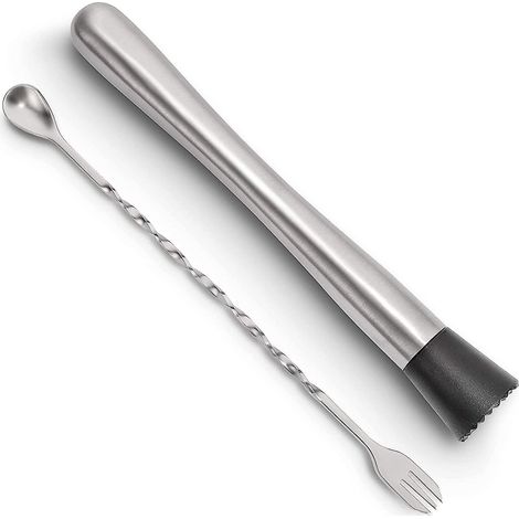 Home Bar Tool Set, Stainless Steel Mixer And Mixing Spoon, Creates Delicious Mojitos And Other Fruit-based Drinks