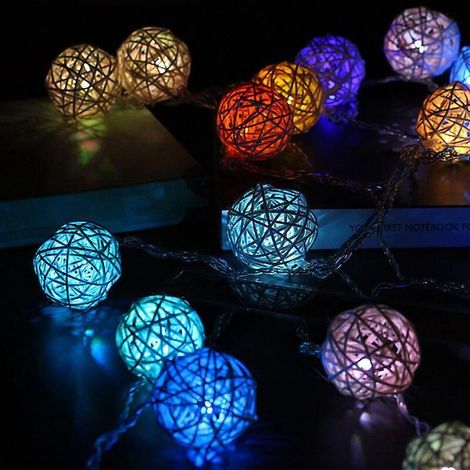 Led String Lights, 2.5m Outdoor Led String Lights With 20 Bulbs, Durable, Unbreakable, Waterproof String Lights, Energy Saving For Parties, Festivals, Weddings