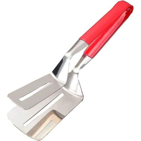 Steak Clamp, Double-sided Anti-scalding Tongs, Multifunctional Stainless Steel Folding Food Scoop Clamp For Steak, Bread, Hamburger, Fish, Etc.