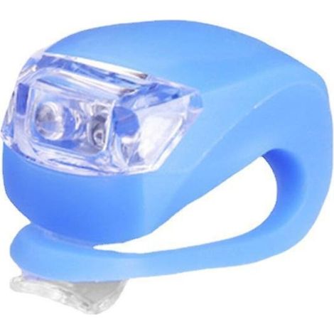 Silicone Front And Rear Led Bicycle Light Set, Headlights And Taillights For Bikes, Waterproof And Safe, Batteries Included (2 Blue Pieces)