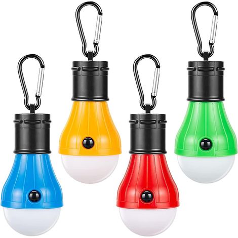 Doukey Camping Light [4 Pack], Portable Camping Lantern, Led Tent Lantern, Emergency Light, Camping Essentials, Tent Accessories