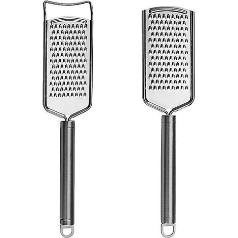Cheese Grater, Grater, Stainless Steel Grater For Ginger, Garlic, Nutmeg, Chocolate, Vegetables, Lemon, Dishwasher Safe, Set Of 2