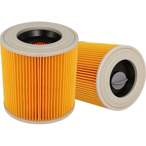 Filtre À Cartouche Compatible Avec Karcher - Remplacement En 2 Pièces Pour Aspirateurs Eau Et Poussière Wd2 Wd3 Mv2 Mv3 Série A K Se 4001 Se 4002 - Référence Kar64145520 De Gekufa.