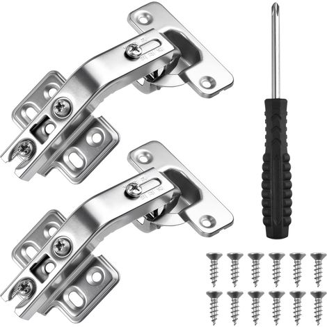 Lot De 2 Charnières À 135 Degrés Lazy Susan À Recouvrement Complet Pour Armoires D'Angle, Portes Pliantes, En Acier Laminé À Froid