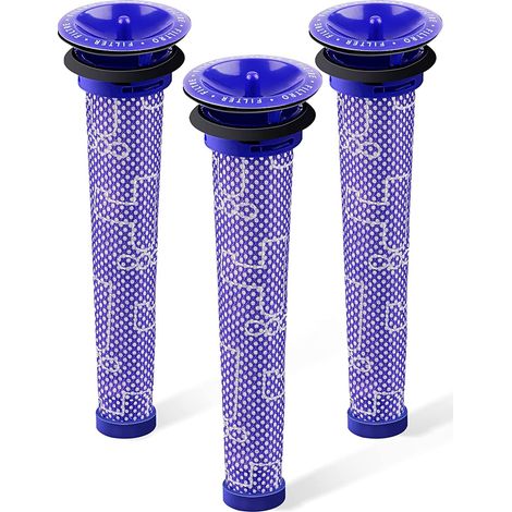 Lot De 3 Préfiltres De Rechange Pour Aspirateur Dyson - Filtre Compatible Avec Les Modèles Dyson V6, V7, V8, Dc59 Et Dc58. Remplace La Pièce Numéro 965661 01.