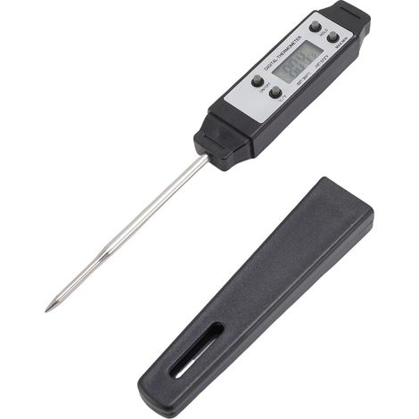 Thermomètre Alimentaire Numérique Haute Précision, Thermomètre Électronique De Poche Avec Sonde Pour La Cuisine, La Cuisson, La Pâtisserie, Le Lait Et Le Café (noir)