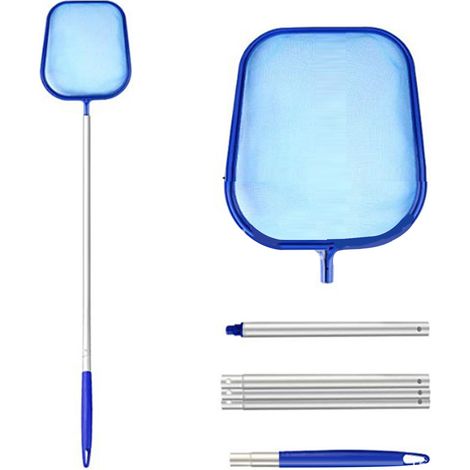 Épuisette De Piscine À Mailles Ultra-fines Avec Poteaux En Aluminium, 5 Sections - Filet De Nettoyage Pour Piscines Hors Sol Et Enterrées