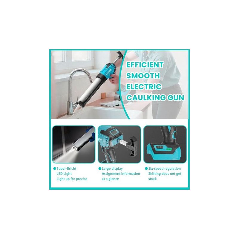 Makita 21v Akku-kartuschenpistole, Elektrische Kartuschenpresse Für 300ml Kartuschen, 6 Geschwindigkeiten, Zum Versiegeln, Befüllen Und Abfüllen (akku Nicht Im Lieferumfang Enthalten)