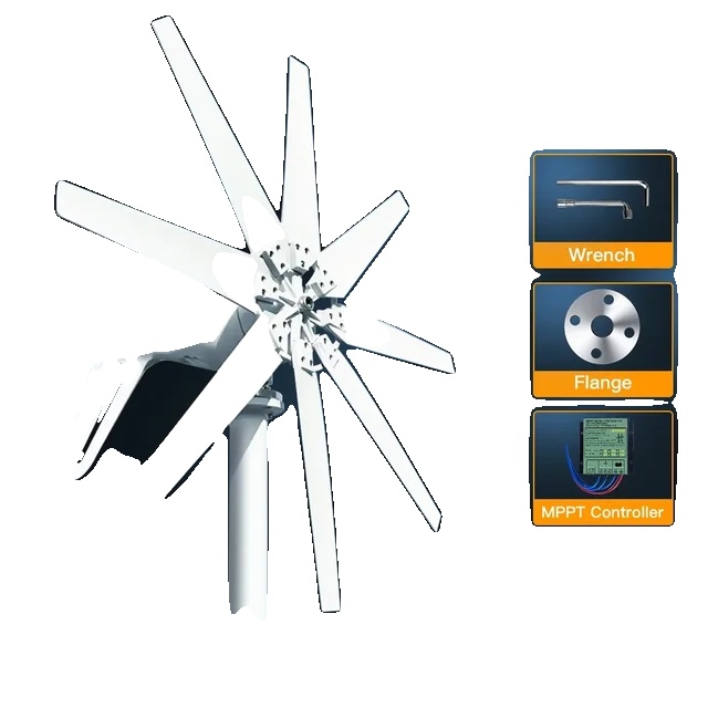 Windkraftgenerator, 1000w Ausgang, 8 Blätter
