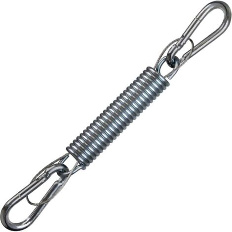 Ressort Susspension Acier 60 Kg Crochet Hamac Chaise Suspendu Corde Sécurité Deux Mousquetons