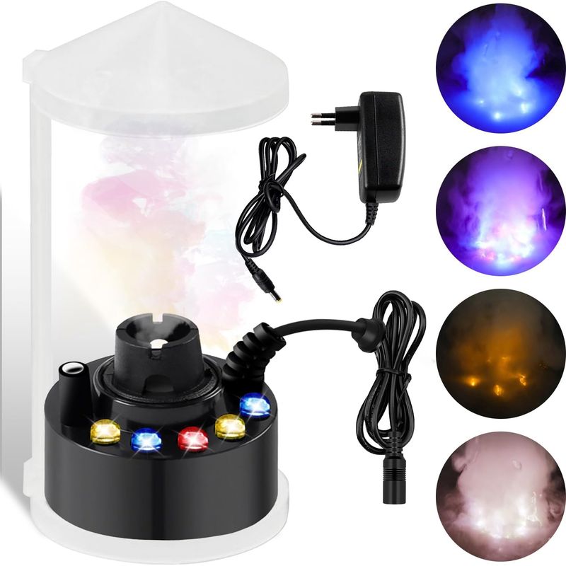 Ultraschall-nebelmaschine, Mini-nebelmaschine, Teichbrunnen-nebelmaschine, Usb-nebelmaschine Für Brunnen, Teich, Aquarium, Garten, Viele (schwarz)