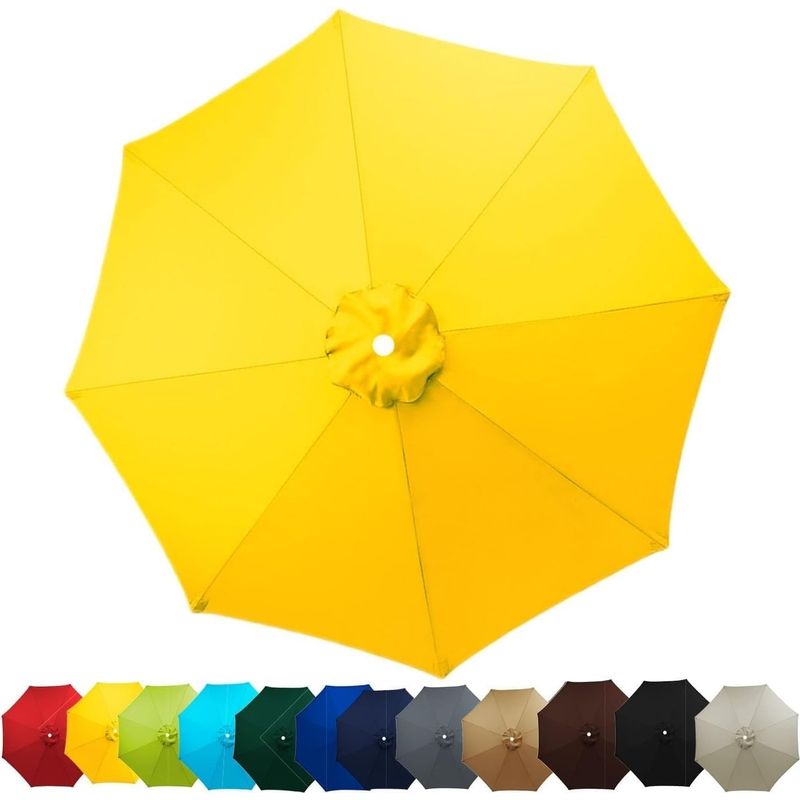 Ersatzdach, Ersatzstoff, Ersatzbezug Für Garten-, Terrassen- Und Strandsonnenschirm (gelb, 2,3 M/8 Arme)