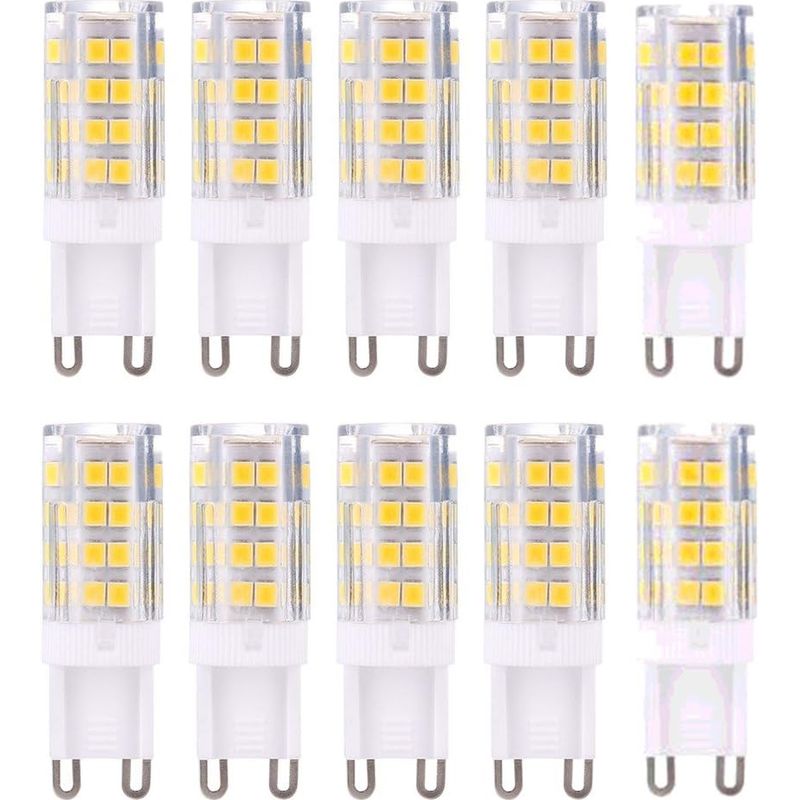 G9 Led-lampen, Warmweiße G9 Led-lampe, Warmweiß 3000k 5w G9 Led-lampe, Lichtleistung Entspricht 40w Halogenlampen, 420 Lumen, Nicht Dimmbar, 5 Stück [energieklasse F]