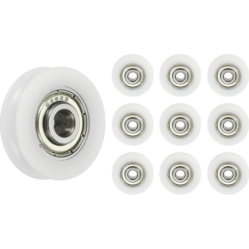 Packung Mit 10 U608zz Nylon-riemenscheiben Mit U-nut-kugellagern, 8x30x10 Mm, U-nut-rollenrad (gcr15), Chromstahllager, Abec3