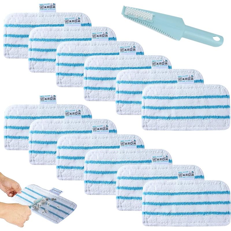 12er-pack Dampfmopp-pads Für Black & Decker Dampfmopps, Mikrofaser-mopp-pads Kompatibel Mit Black & Decker Fsm1616, Fsm1630, Fsmh13e10, Fsmh13e5, Fsm1615, Fsmp20, Fsm1620