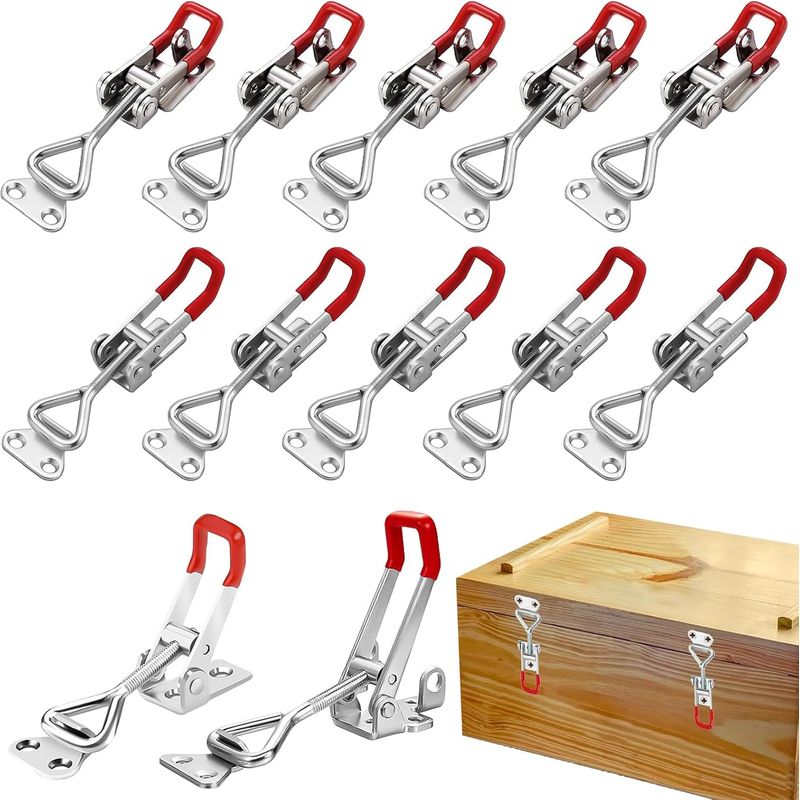 12-teiliger Verstellbarer Kippriegel, Rostfreier, Abschließbarer Kippriegel, 100 Kg Tragkraft, Metall-kippriegel, Für Schränke Und Koffer