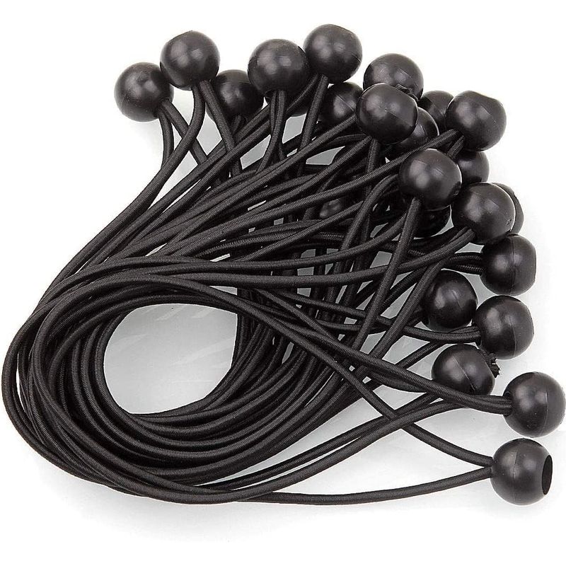 40-teiliges Set Elastischer Gummiseile Mit Kugel, Spanngurte Für Planen, Zelte, Poster, Camping, Vorhänge, Verlängerungsgurt – 200 Mm