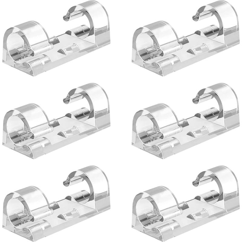 Packung Mit 100 Selbstklebenden Kabelmanagement-clips – Transparente Kabelorganisatoren – Kabelhalter Für Fernseher, Pc, Laptop, Ethernet-kabel, Wandorganizer Für Schreibtische