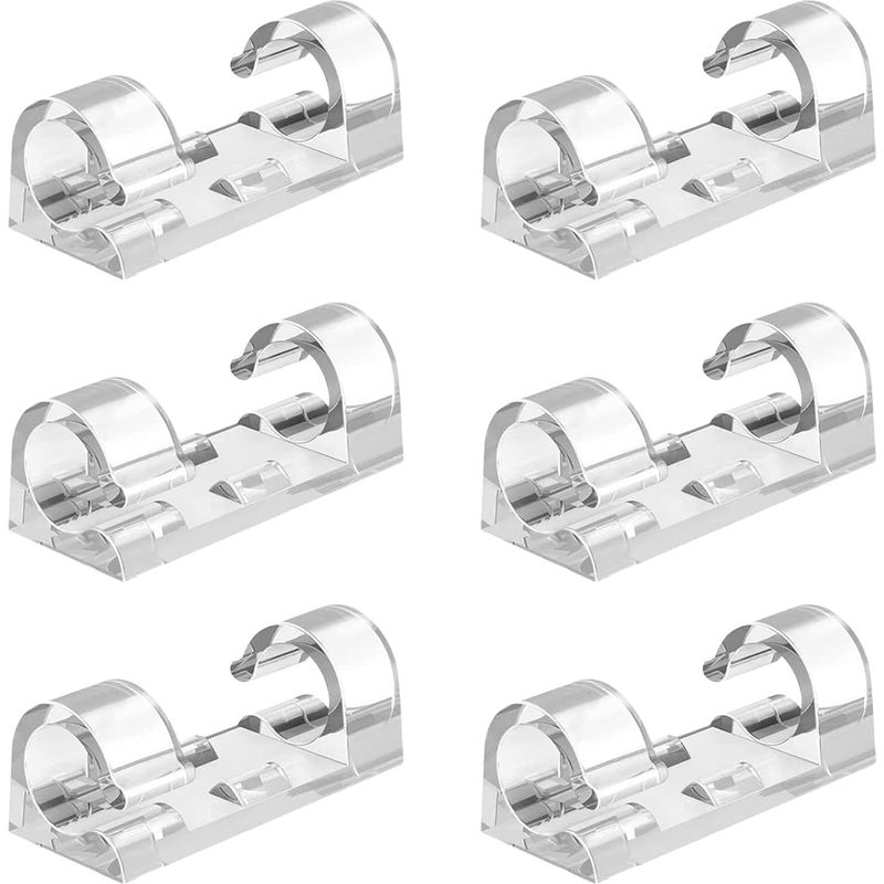 Packung Mit 120 Selbstklebenden Kabelmanagement-clips – Transparente Kabelorganisatoren – Kabelhalter Für Fernseher, Pc, Laptop, Ethernet-kabel, Schreibtisch-wandorganizer