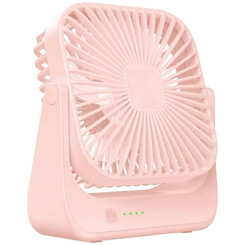 Tragbarer 4-stufiger Tischventilator, Kleiner Rosa Ventilator Für Zuhause Und Büro