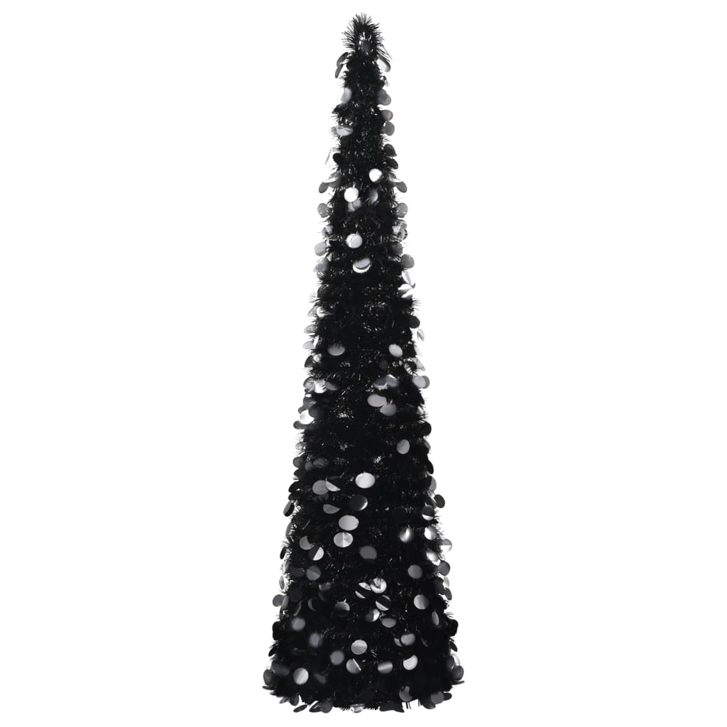 Künstlicher Pop-up-weihnachtsbaum Schwarz 180 Cm Pet