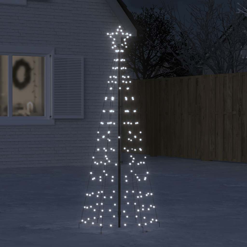 Led-weihnachtsbaum Mit Erdspießen 220 Leds Kaltweiß 180 Cm