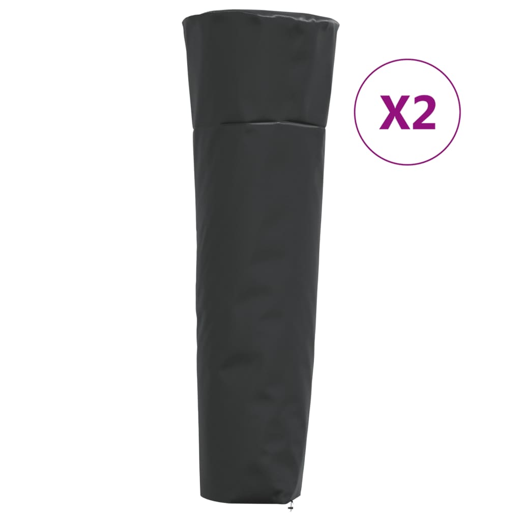 Heizstrahler-abdeckungen 2 Stk. Pyramidenform 86x47x241 Cm 420d