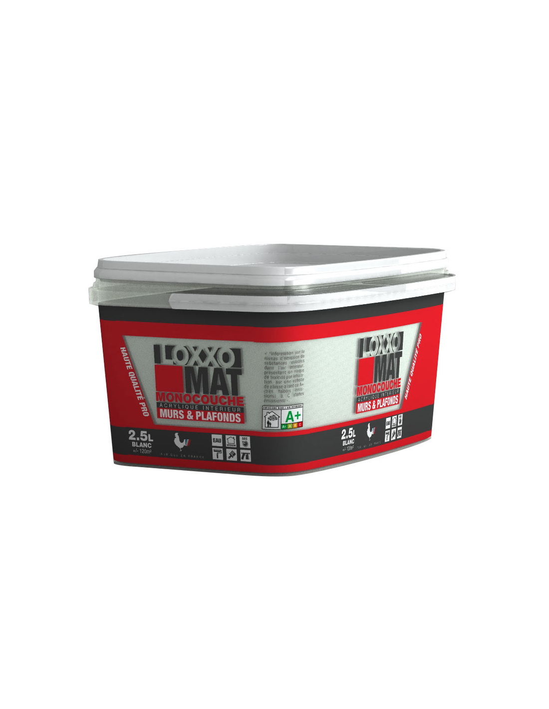Peinture Loxxo Mate Monocouche 2.5l Monocouche, Mate, Murs & Plafonds - Loxxo