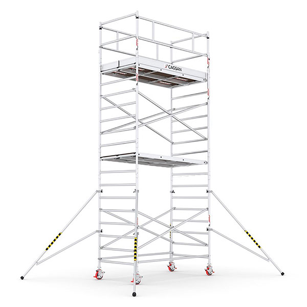 Rollgerust - 2 Bühnen - Max. Arbeitshöhe 6.40m - L6-2p